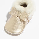 Platinum Shearling Bow Mocc Shearling Bow Mocc Soft Sole