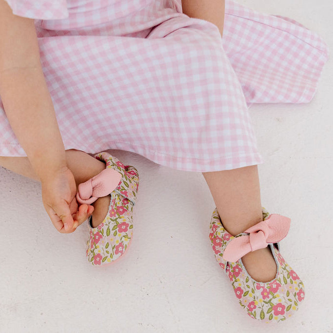 Spring Bouquet Knotted Bow Mocc Knotted Bow Mocc Soft Sole