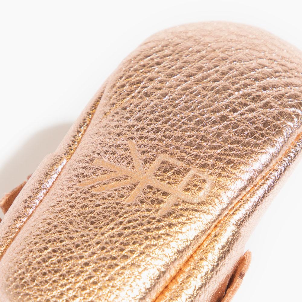 Rose Gold Moccasins Soft Soles