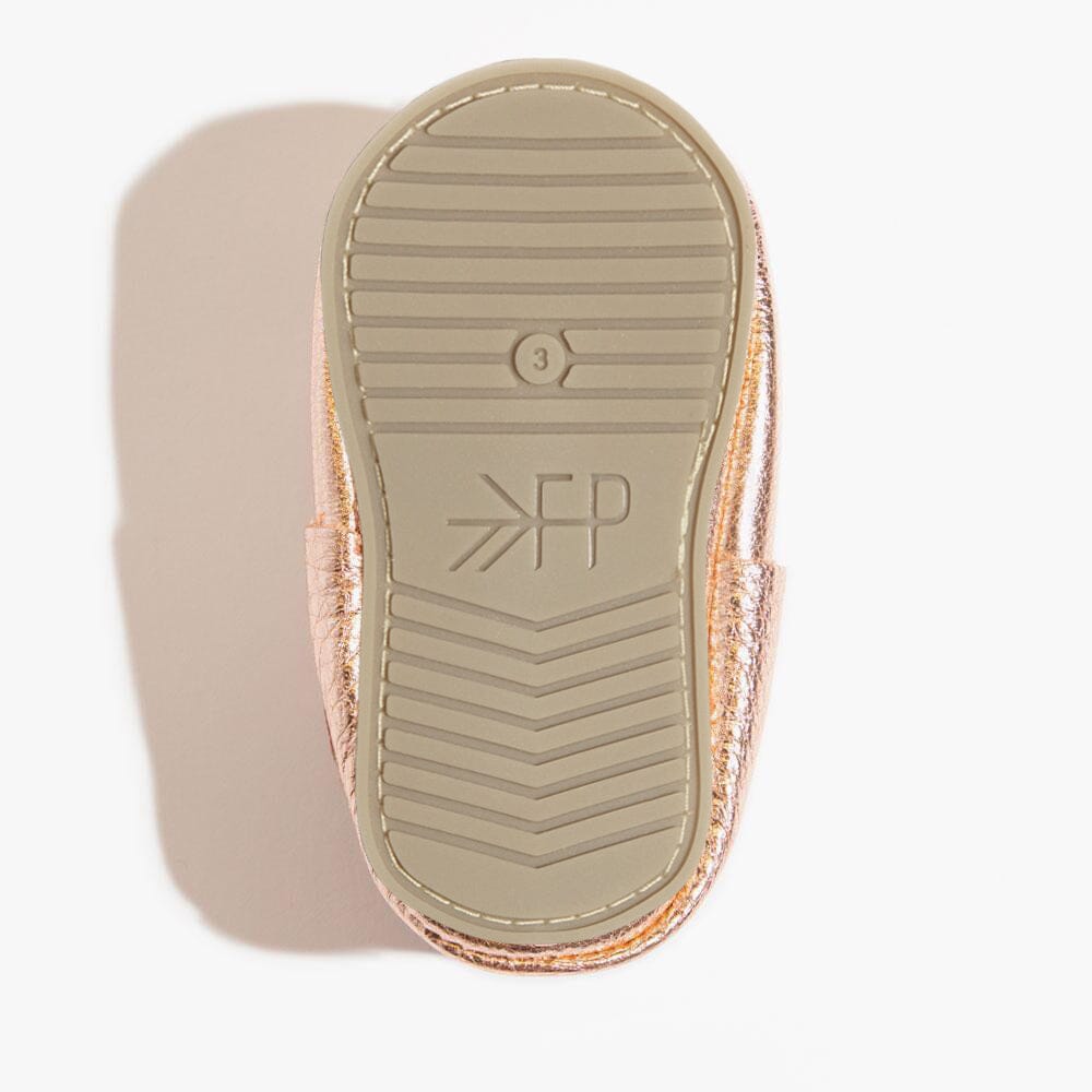Rose Gold Bow Mocc Bow Mocc Soft Sole