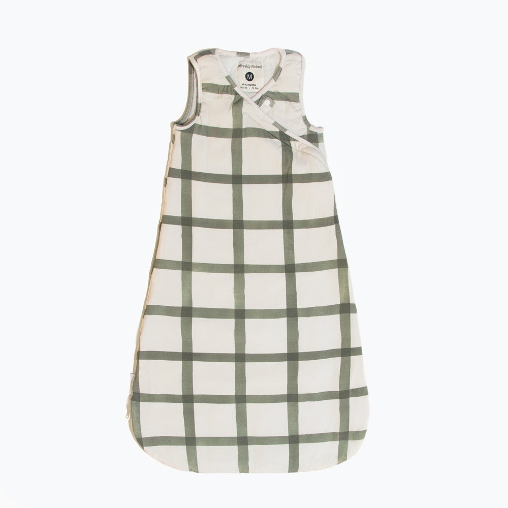 Sage Windowpane Blanket Sleeper Blanket Sleeper Sleep