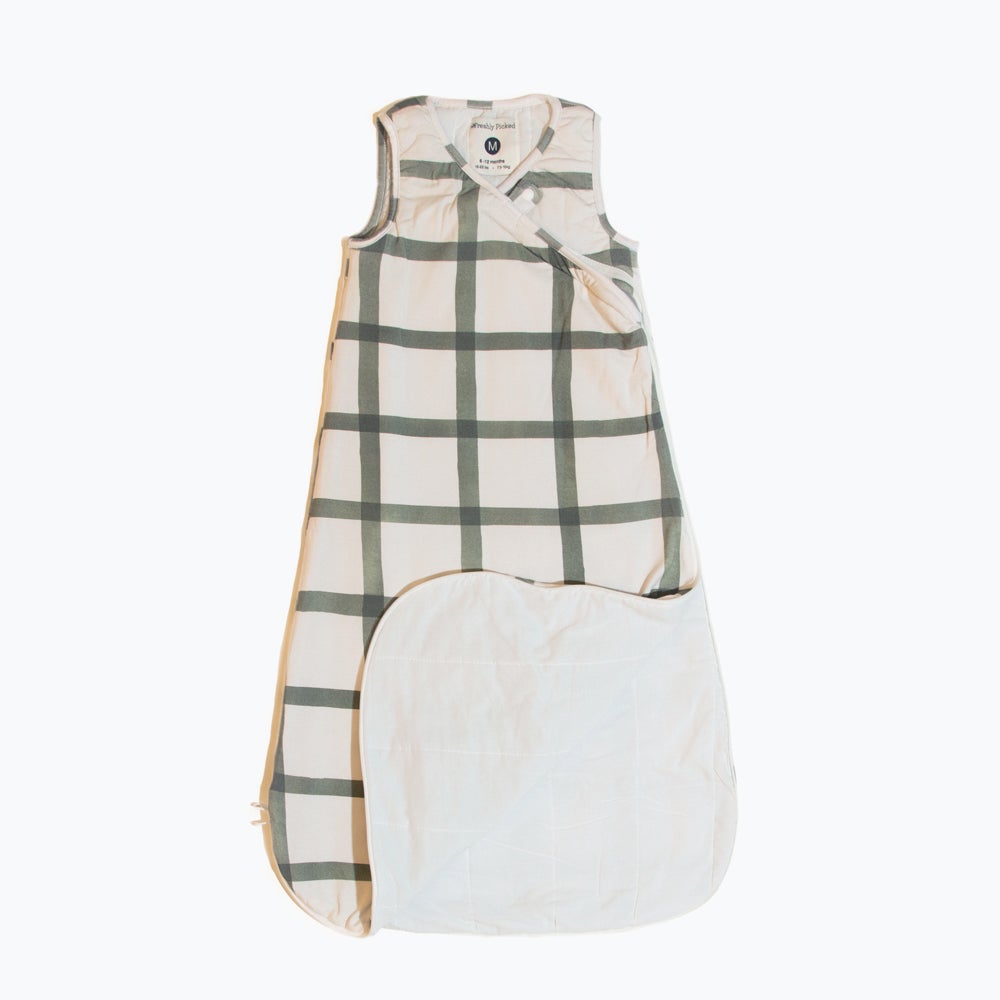 Sage Windowpane Blanket Sleeper Blanket Sleeper Sleep