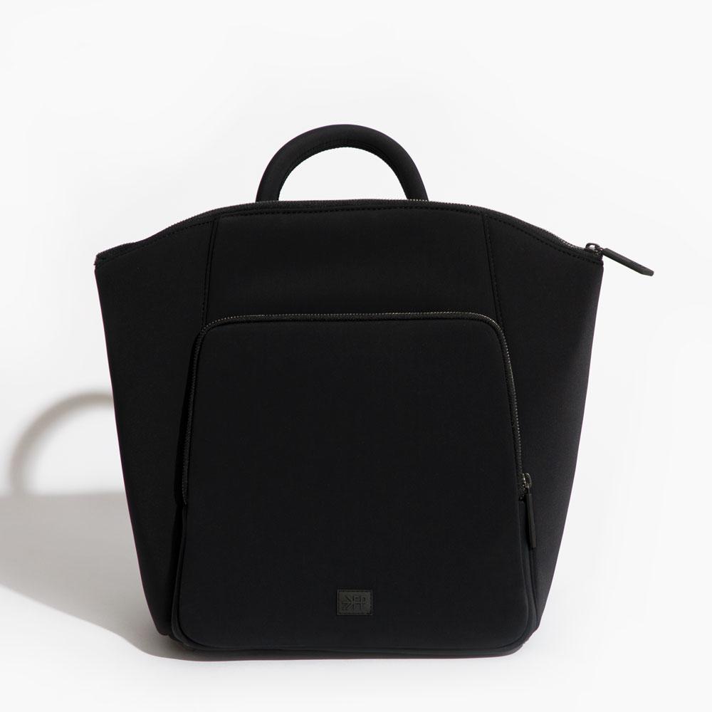 Freshly Picked Convertible Mini Classic Diaper Bag Backpack, Ebony Black