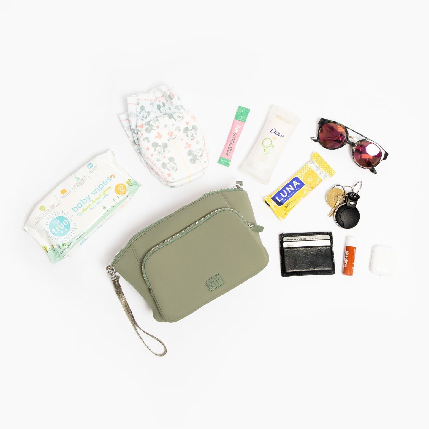 Sage Seoul Zip Pouch Seoul Zip Pouch Bag Accessory 