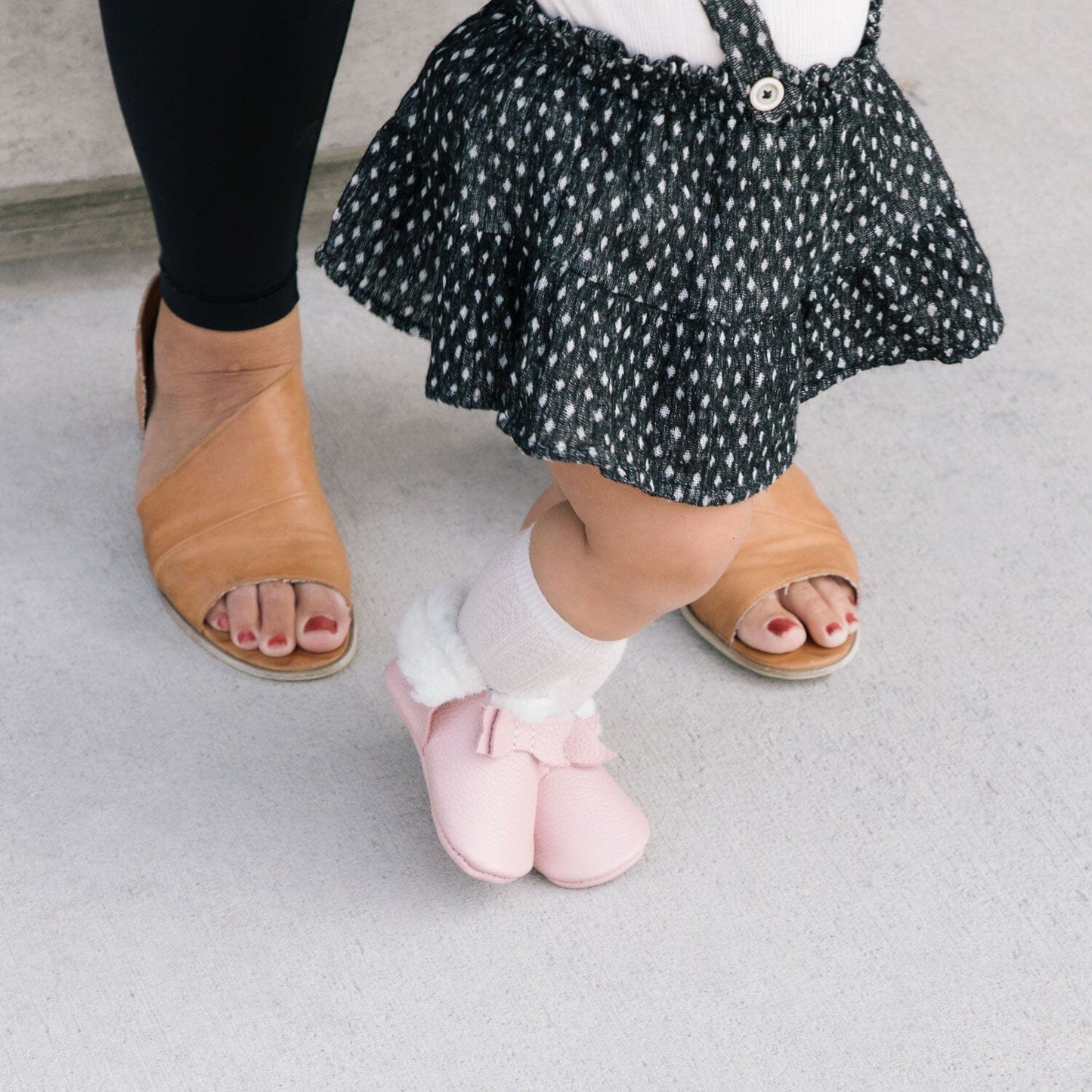 Blush Shearling Bow Mocc Shearling Bow Mocc Soft Sole