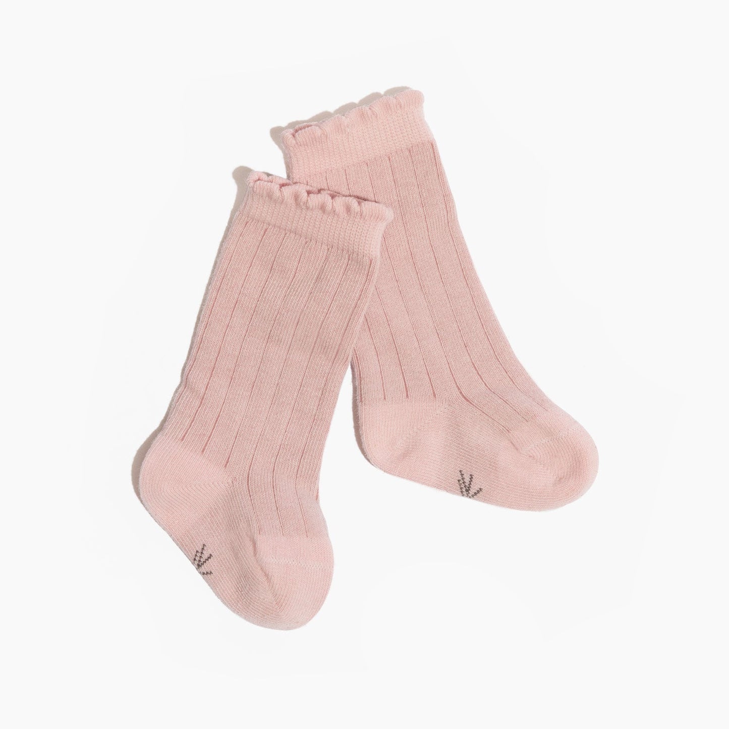 Blush Scalloped Knee High Sock Knee High Sock Socks