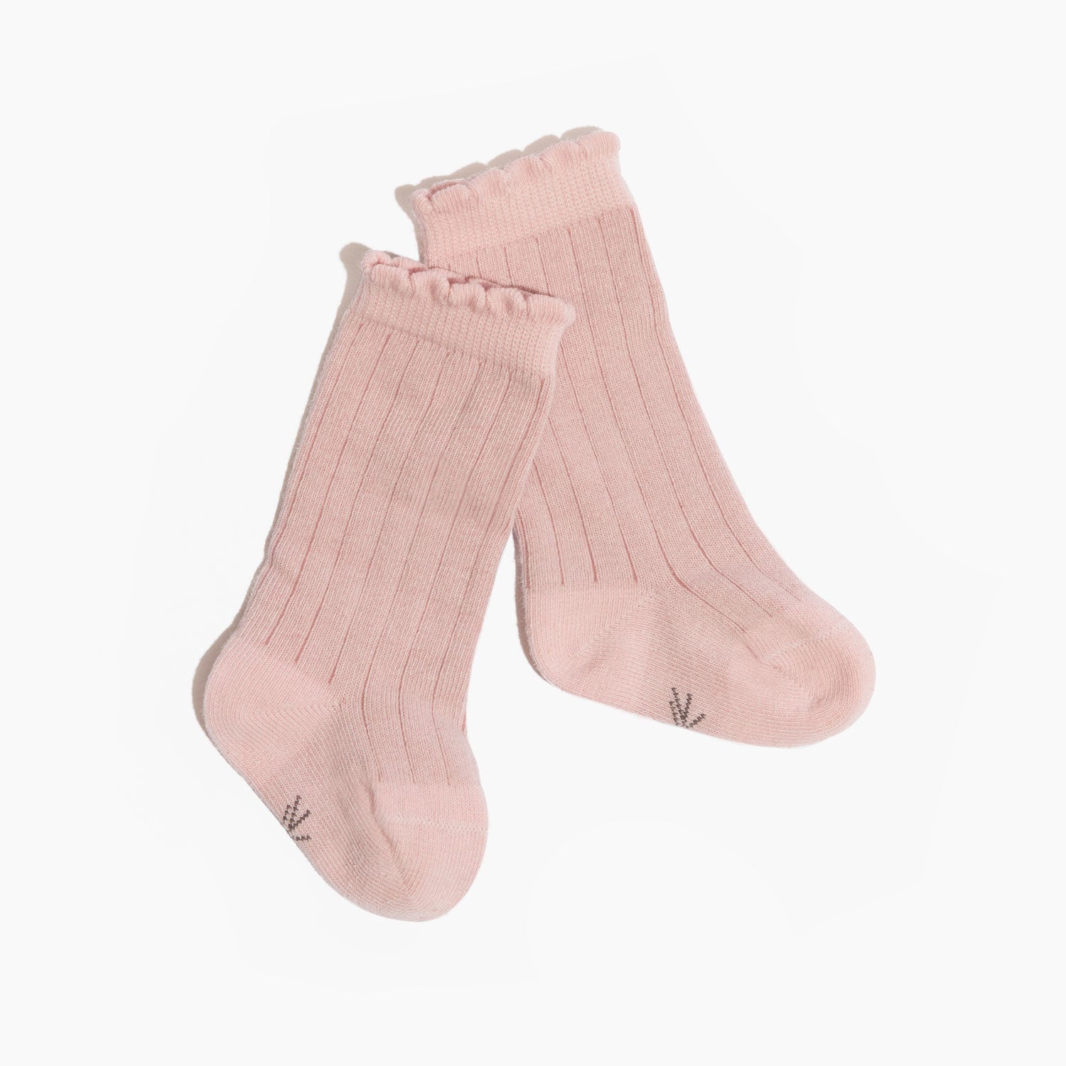 Blush Scalloped Knee High Sock Knee High Sock Socks