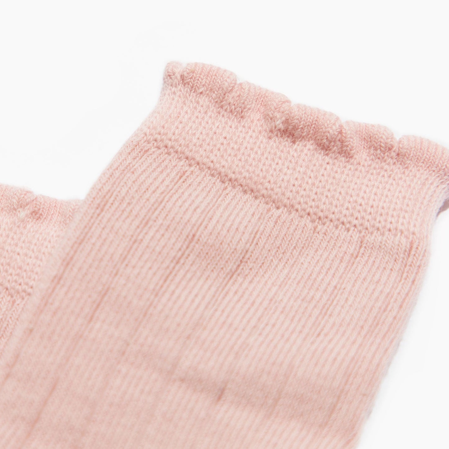 Blush Scalloped Knee High Sock Knee High Sock Socks