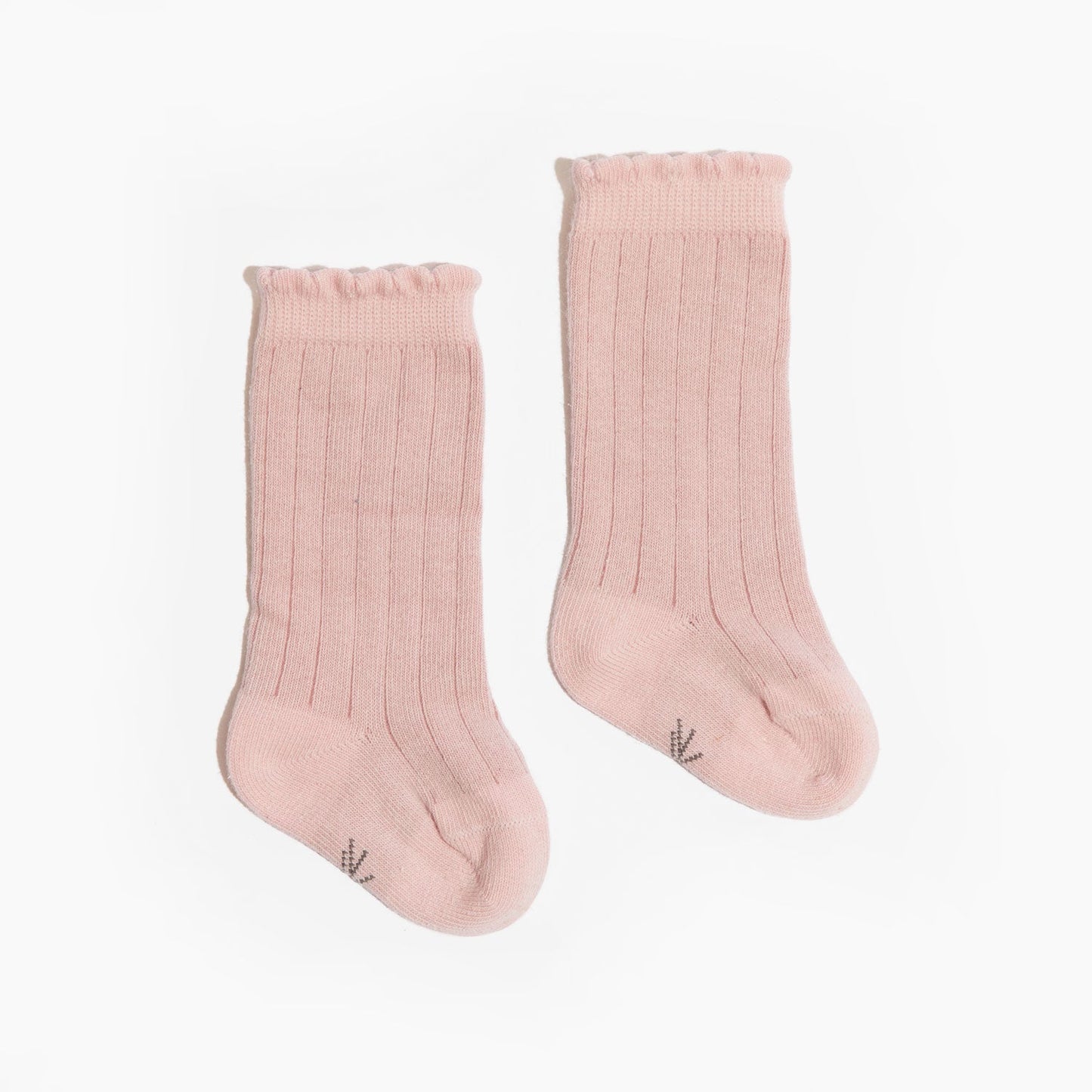 Blush Scalloped Knee High Sock Knee High Sock Socks 