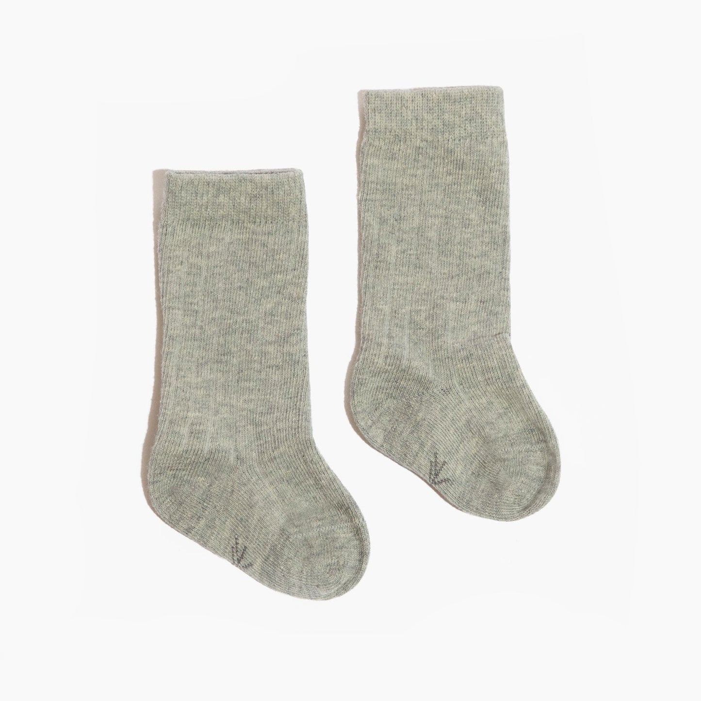 Heathered Gray Ribbed Tube Sock Ribbed Tube Sock Socks 