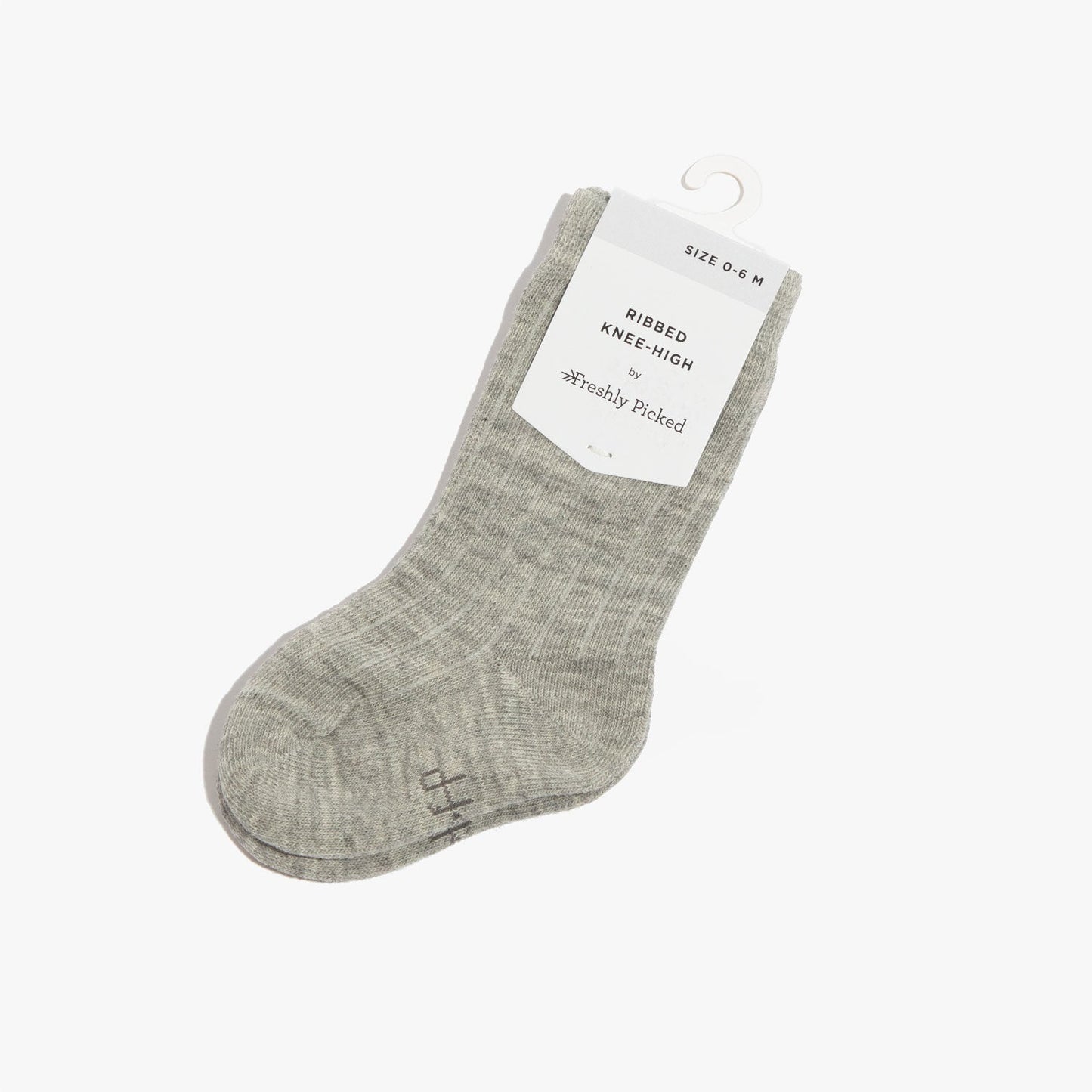 Heathered Gray Ribbed Tube Sock Ribbed Tube Sock Socks 