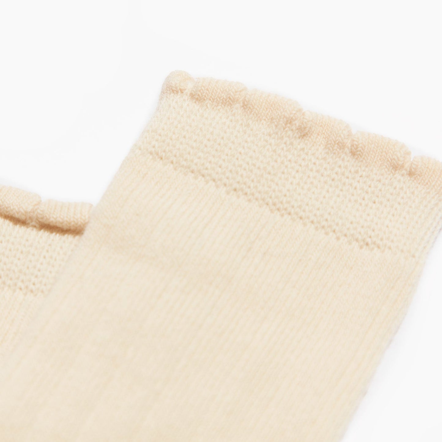 Ivory Scalloped Knee High Sock Knee High Sock Socks