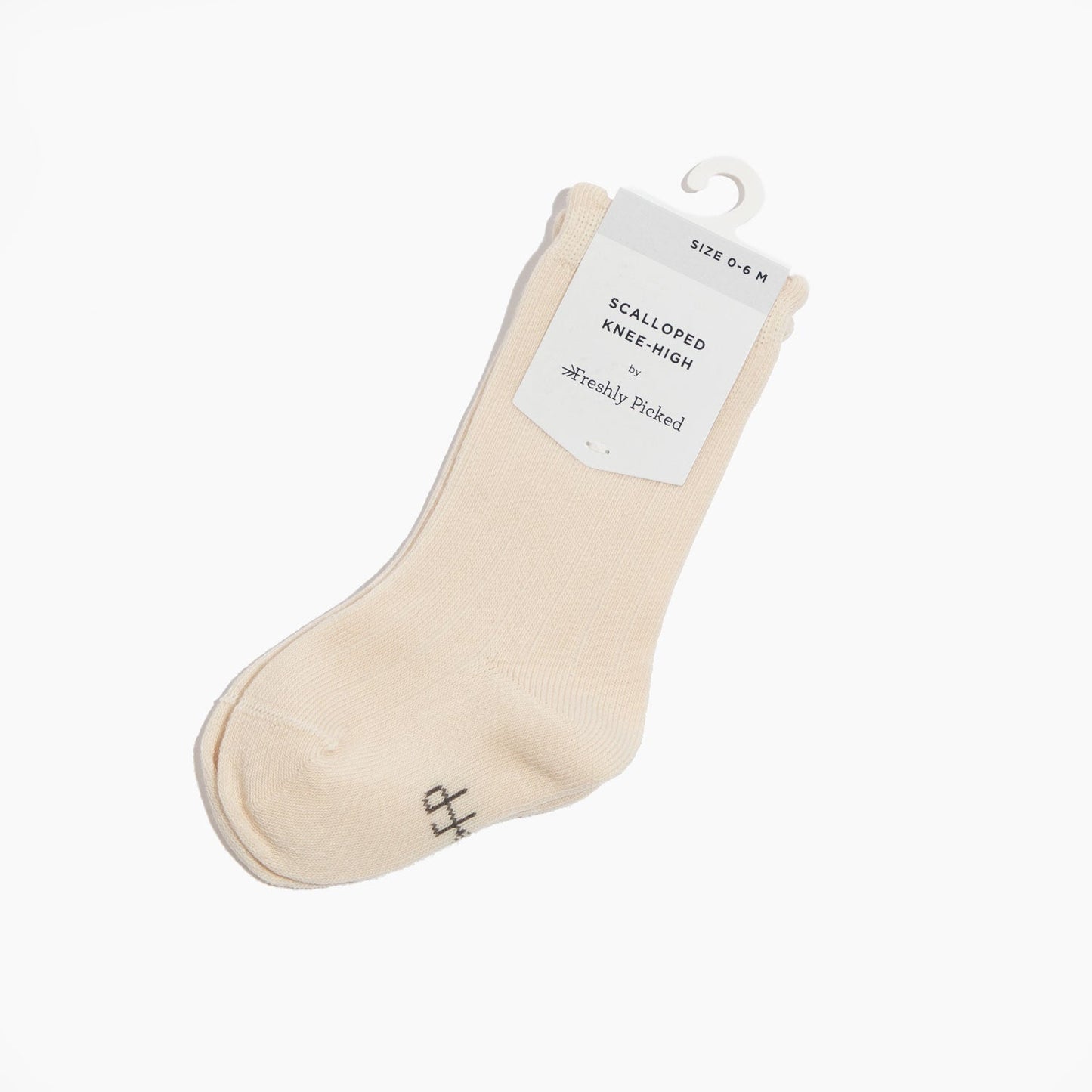 Ivory Scalloped Knee High Sock Knee High Sock Socks