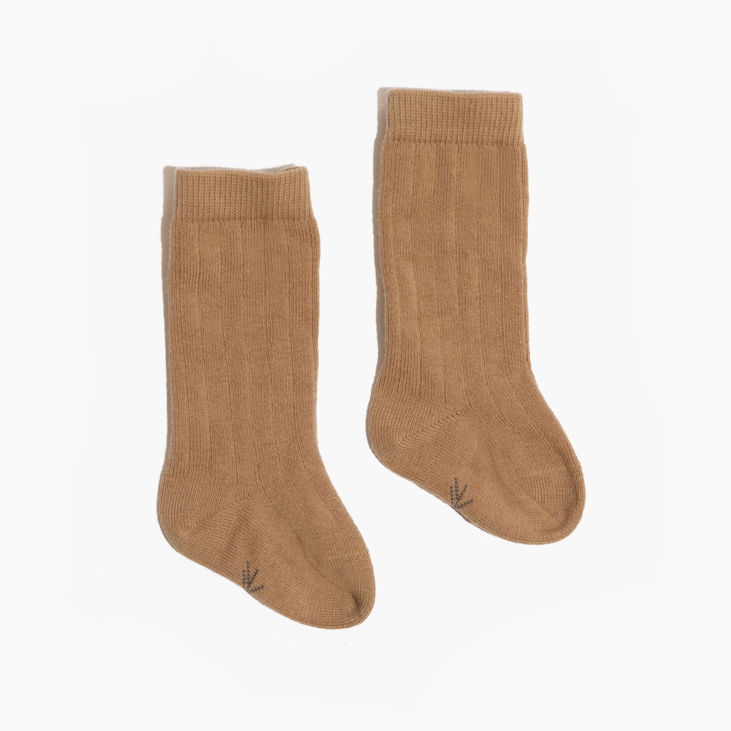 Weathered Brown Ribbed Tube Sock Ribbed Tube Sock Socks 