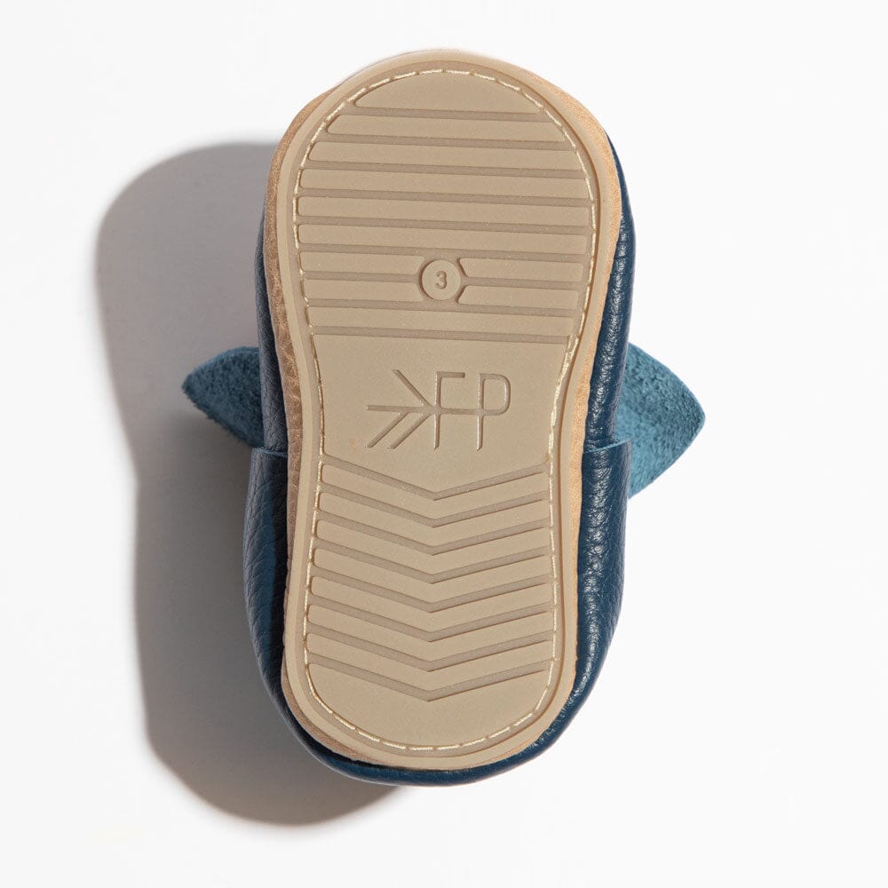 True Navy Knotted Bow Mocc Knotted Bow Mocc Soft Sole