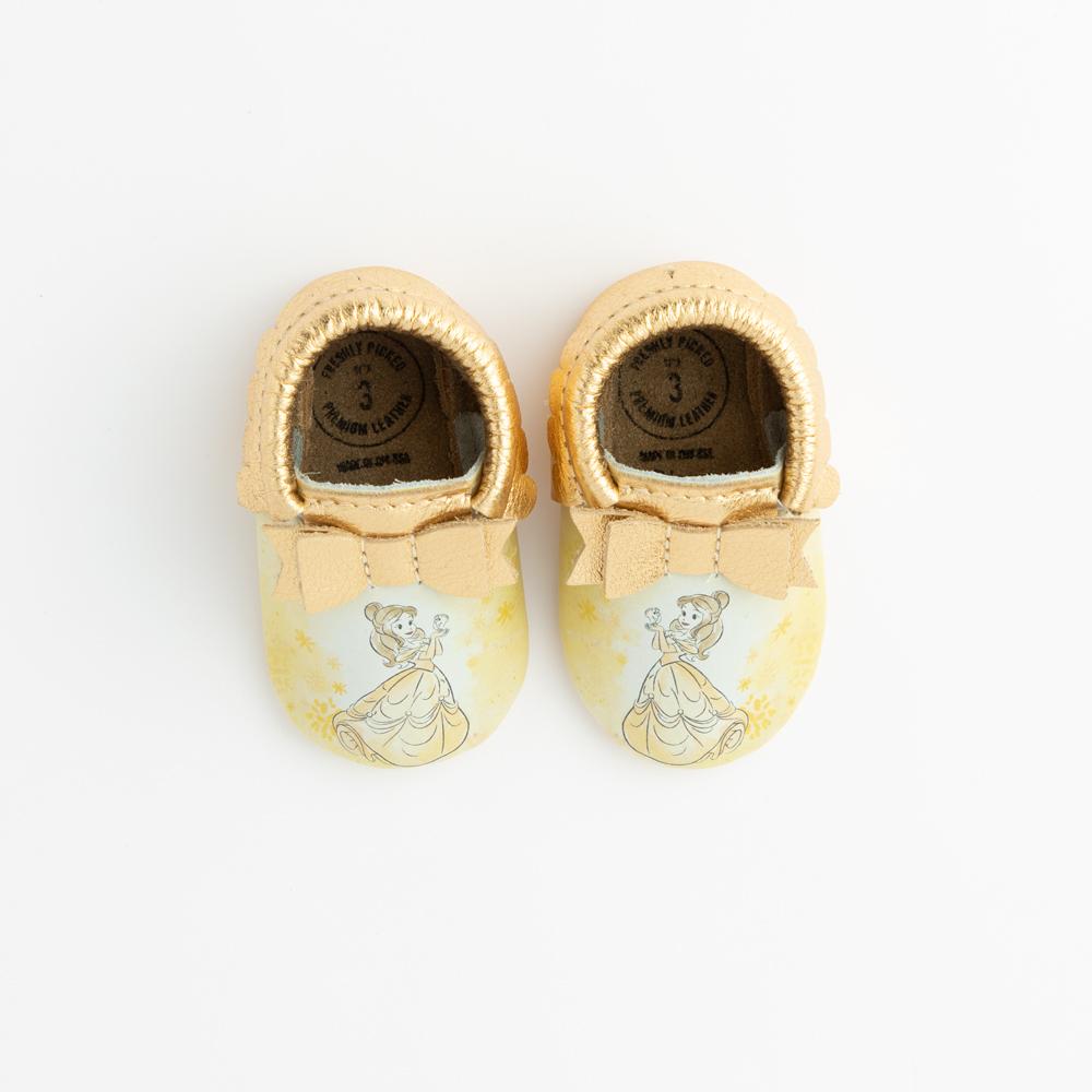 Watercolor Belle Bow Mocc Bow Moccasins Soft Soles