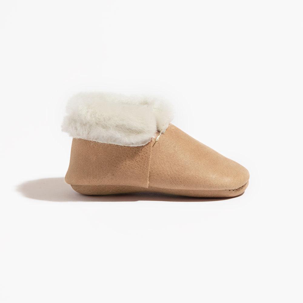 Weathered Brown Shearling Mocc Shearling Mocc Soft Soles