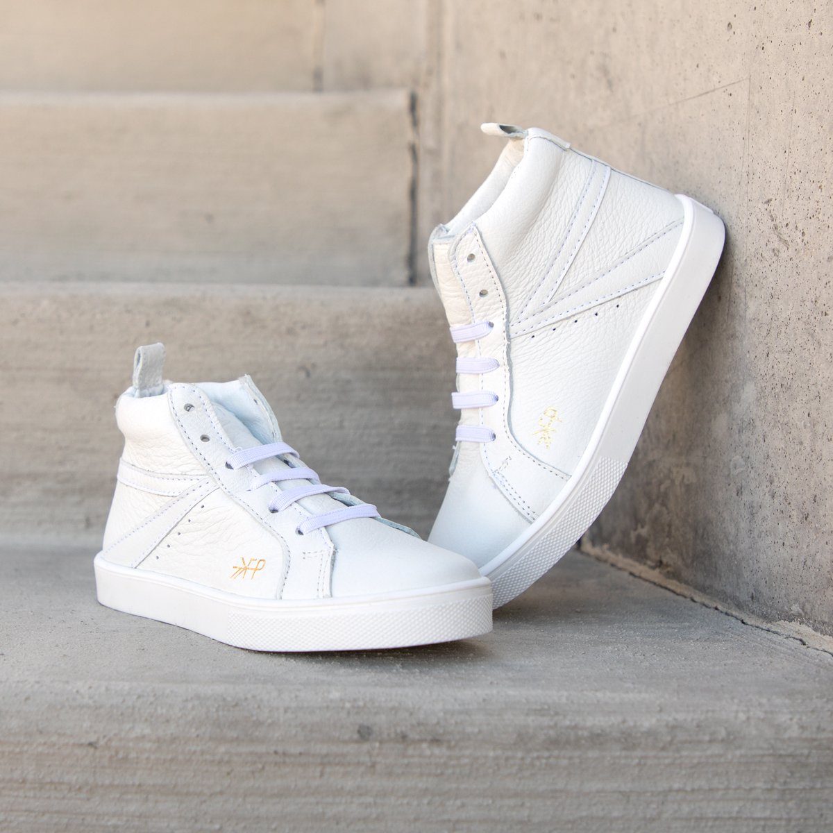 White High Kids Sneakers Stylish High Tops For Kids – Freshly Picked