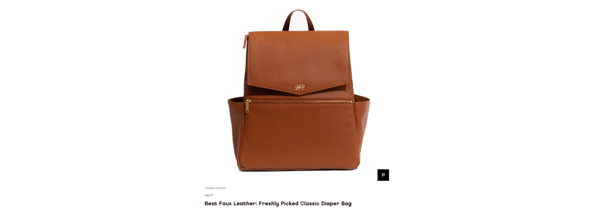  Freshly Picked Classic Leather Diaper Bag Convertible