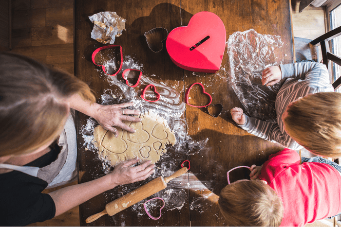 When You Can't Find a Babysitter : Valentine's Day with Kids