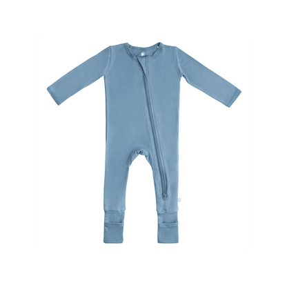 Baby Bamboo Pajamas w/ DreamCuffs® Pajamas Dreamland Baby Ocean Blue 6 - 9 Months 