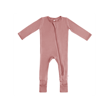 Baby Bamboo Pajamas w/ DreamCuffs® Pajamas Dreamland Baby Dusty Rose 6 - 9 Months 