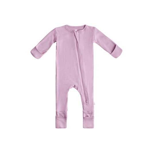 Baby Bamboo Pajamas w/ DreamCuffs® Pajamas Dreamland Baby Misty Mauve 0 - 3 Months 