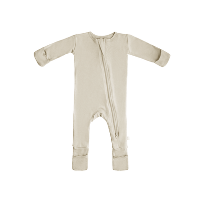 Baby Bamboo Pajamas w/ DreamCuffs® Pajamas Dreamland Baby Oat 0 - 3 Months 