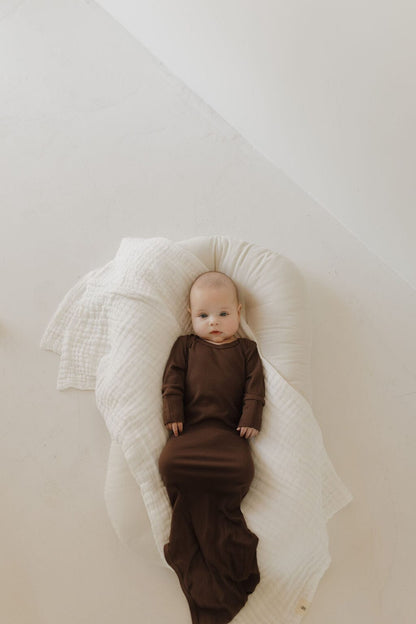 Bamboo Knotted Gown | Coffee Bean Knotted Gown forever french baby 