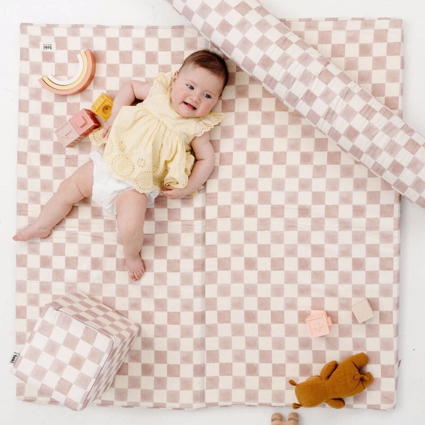 Checker Gumdrop Organic Cotton Mat