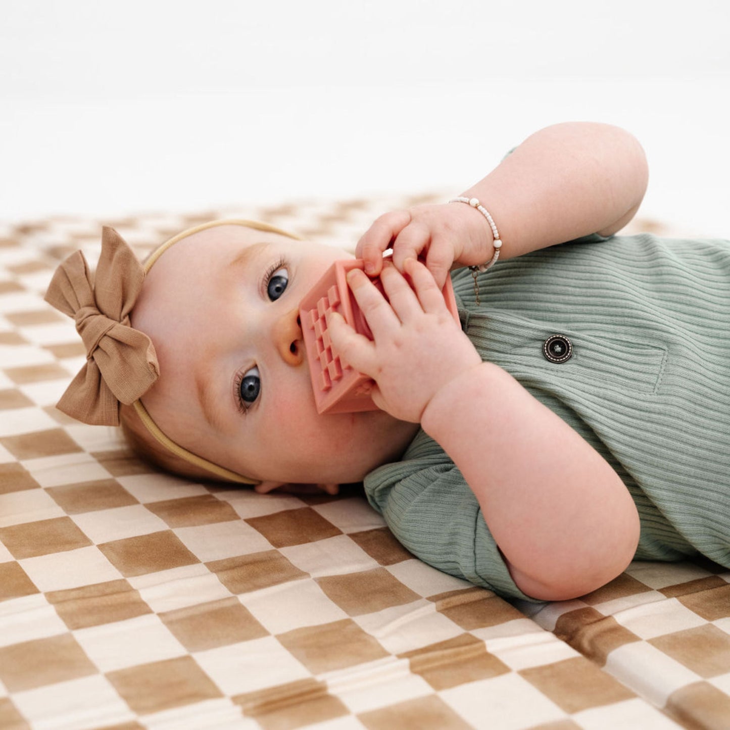 Checker Toffee Organic Cotton Mat