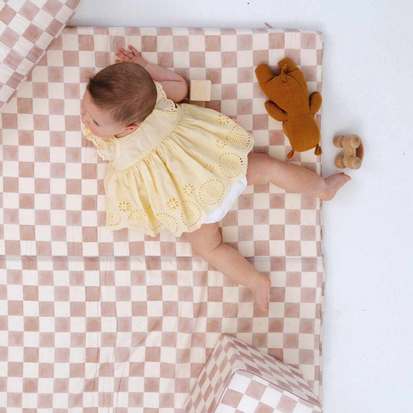 Checker Gumdrop Organic Cotton Mat