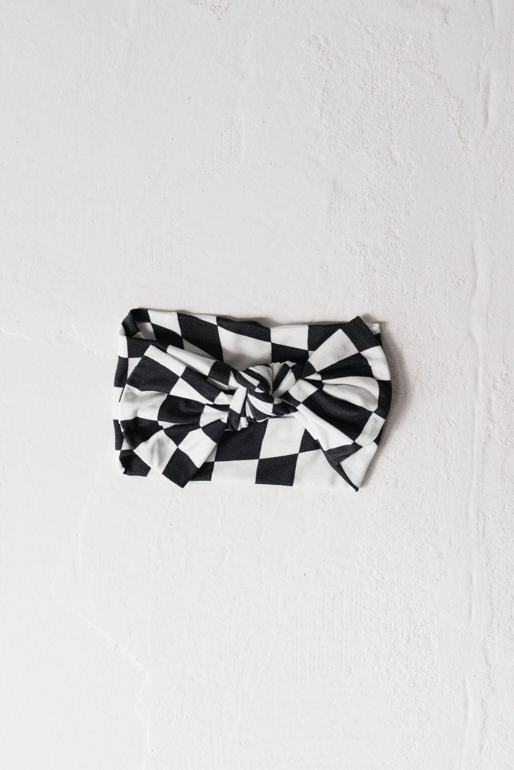 Bamboo Head Wrap | Black & White Wavy Checkerboard Head Wrap forever french baby 