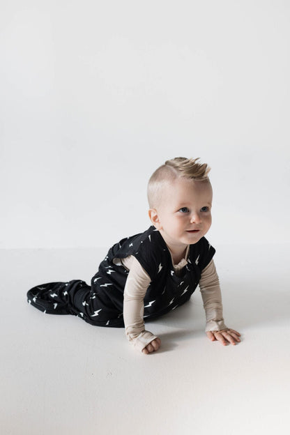 Bamboo Sleep Sack | Midnight Lightning Bolt sleep sack forever french baby 