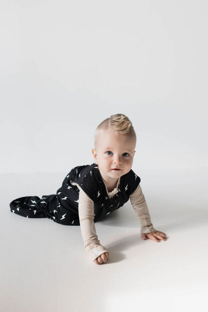 Bamboo Sleep Sack | Midnight Lightning Bolt sleep sack forever french baby 