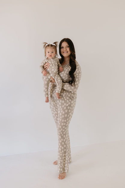 Bamboo Zip Pajamas | French Gray Floral forever french baby 