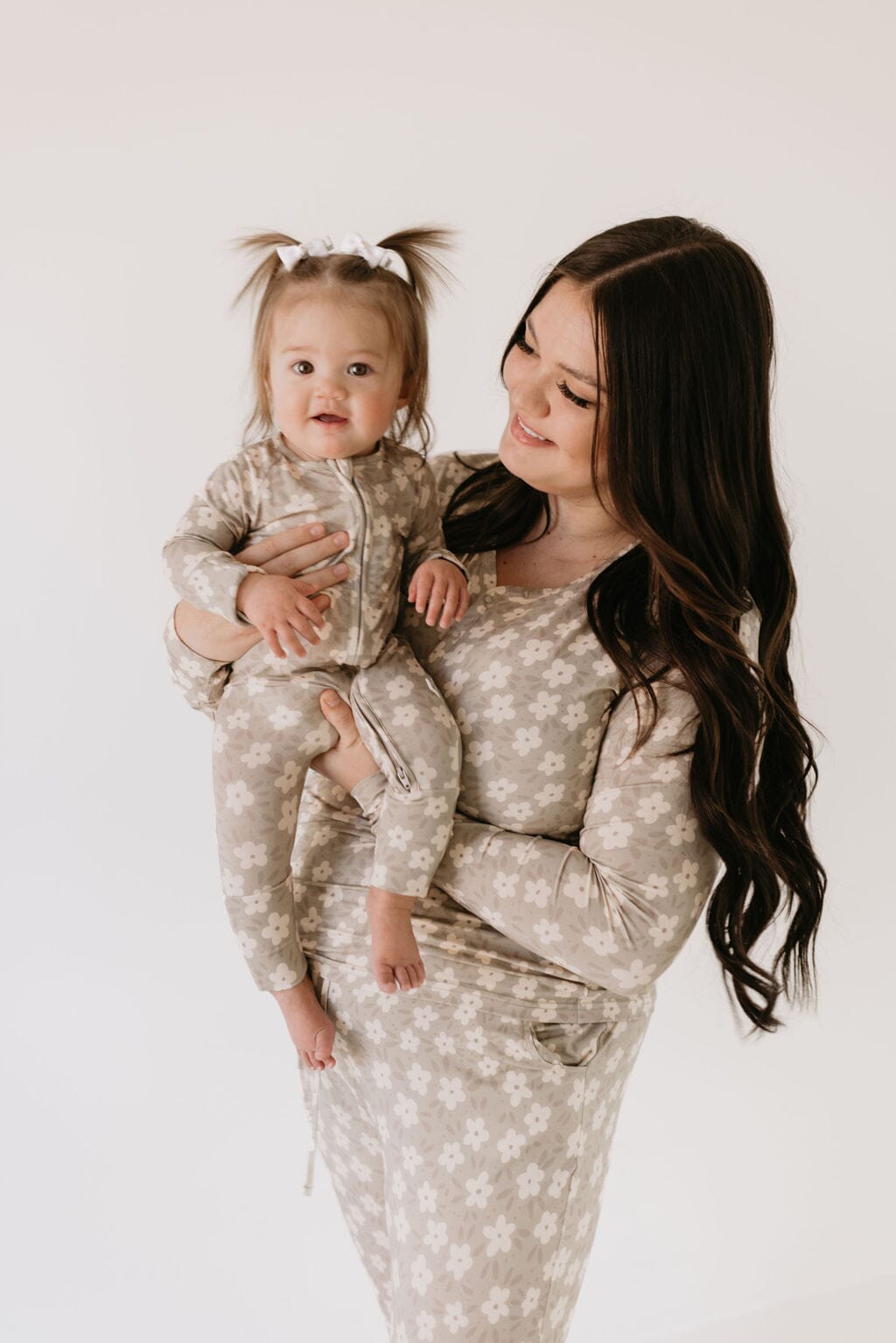 Bamboo Zip Pajamas | French Gray Floral forever french baby 