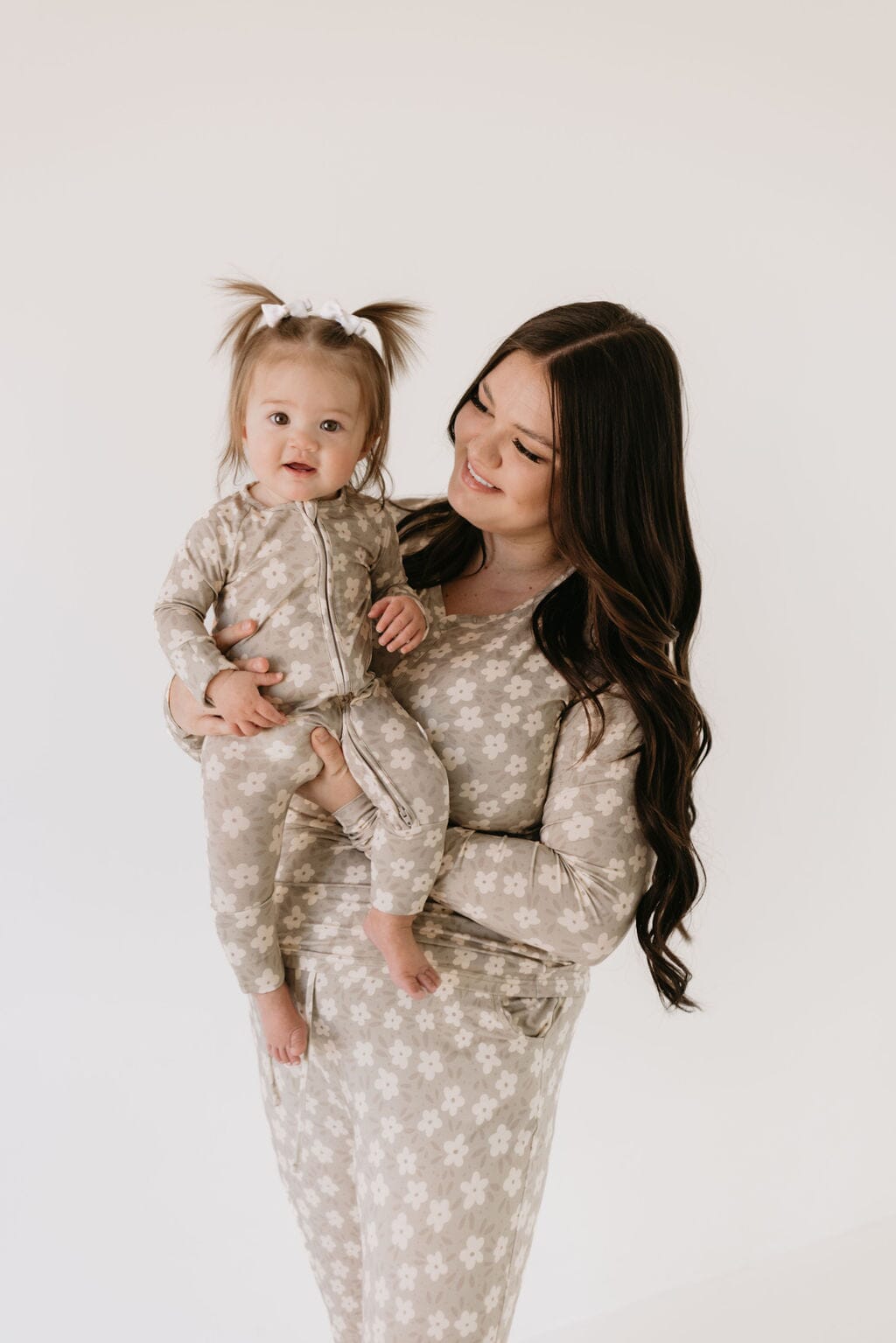 Bamboo Zip Pajamas | French Gray Floral forever french baby 