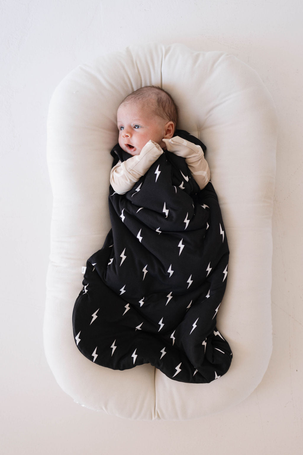 Bamboo Sleep Sack | Midnight Lightning Bolt sleep sack forever french baby 