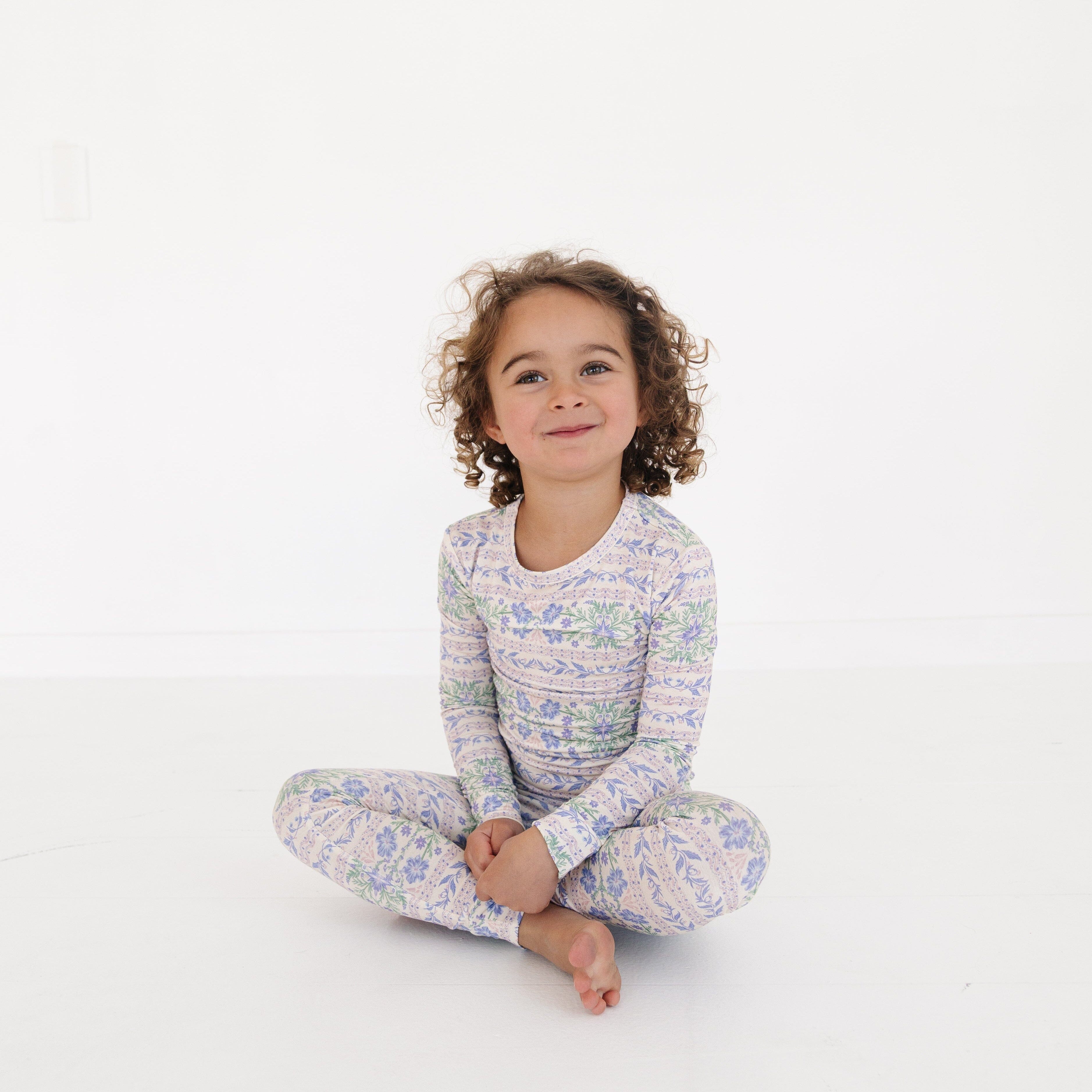 Spring Cascade Bamboo Toddler Pajama Set Motette 