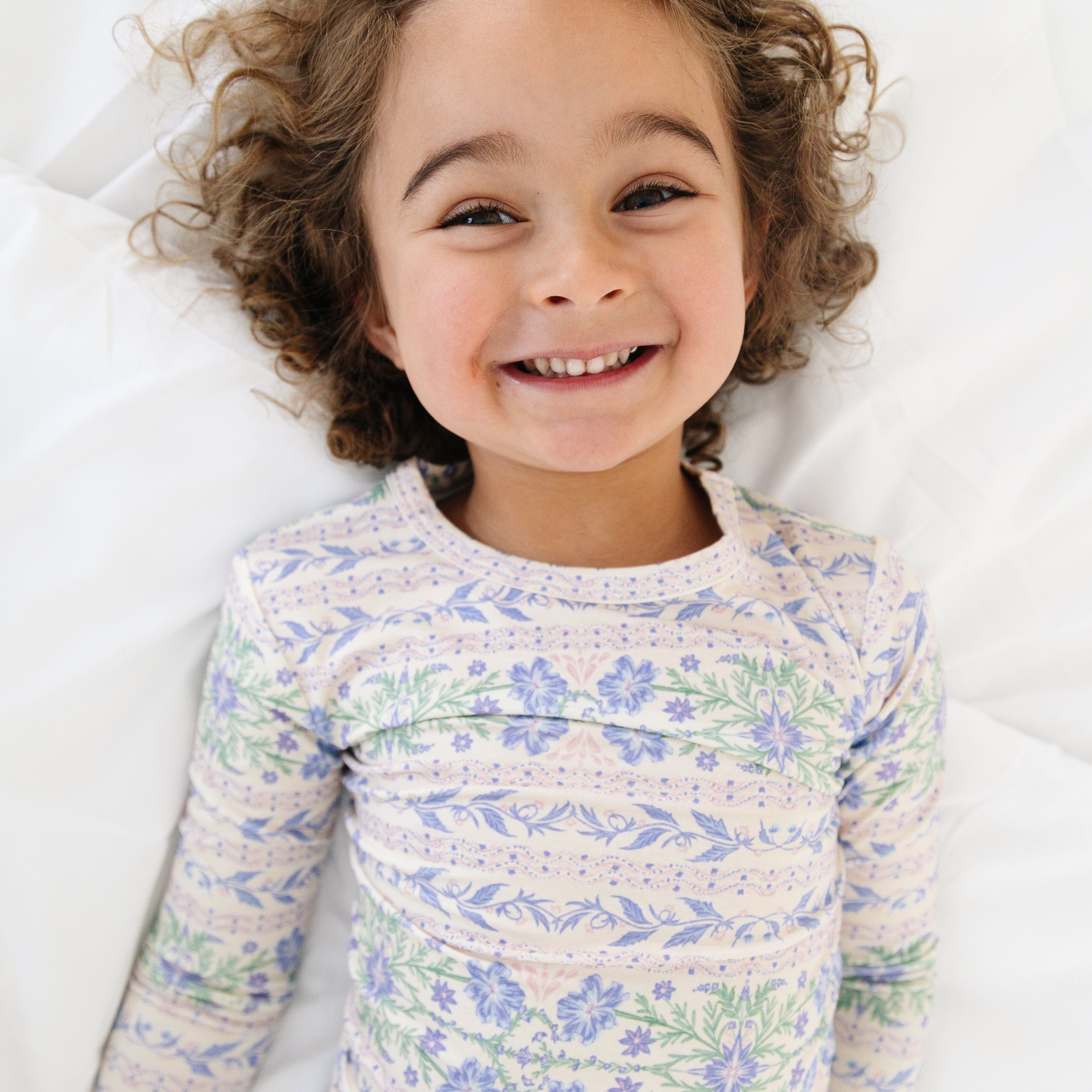 Spring Cascade Bamboo Toddler Pajama Set Motette 