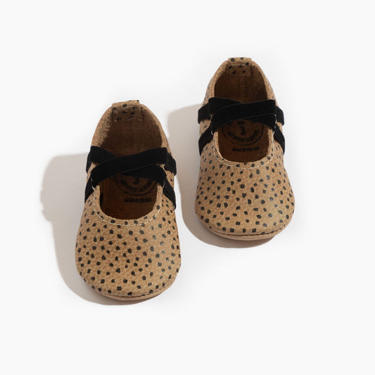 Almond Speckles Ballet Slipper Baby Shoe