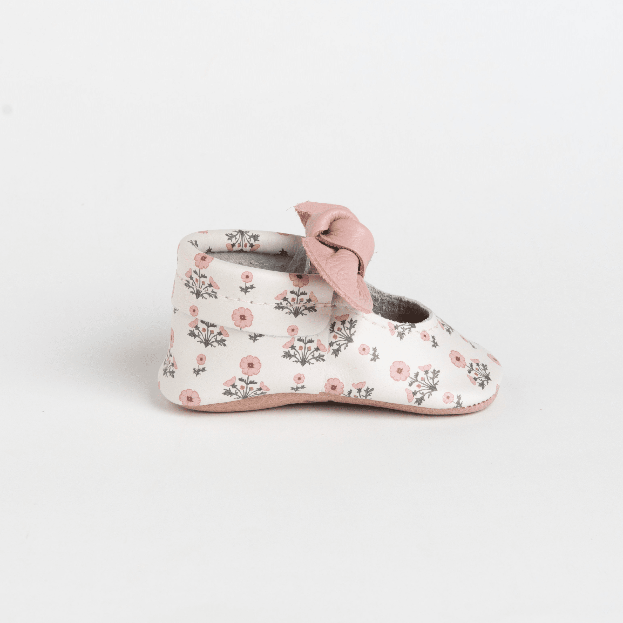 Blush Blossom Knotted Bow Baby Shoe Knotted Bow Mocc Soft Sole 