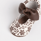 Harvest Floral Knotted Bow Baby Shoe Knotted Bow Mocc Soft Sole 