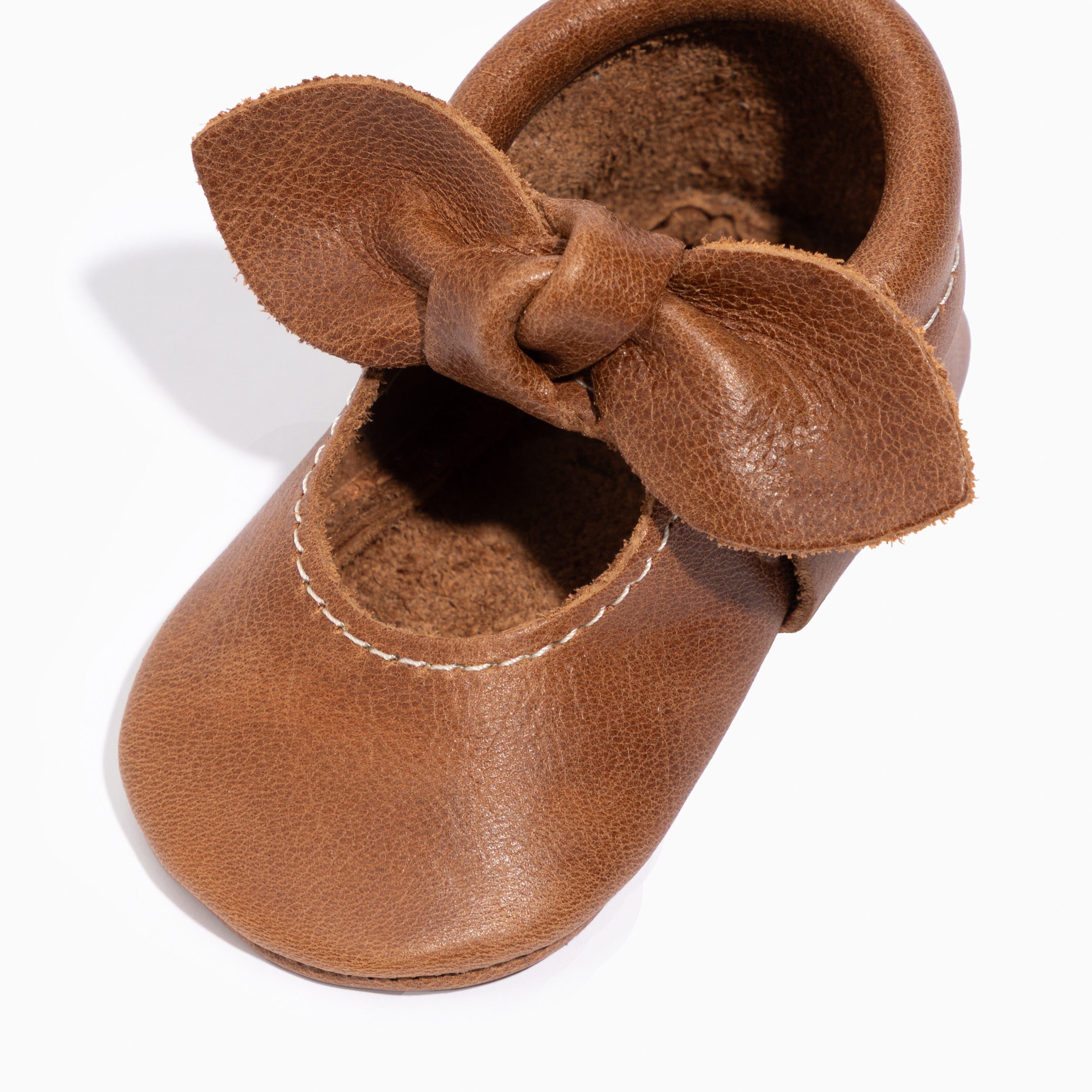 Maple Knotted Bow Baby Shoe Knotted Bow Mocc Soft Sole 