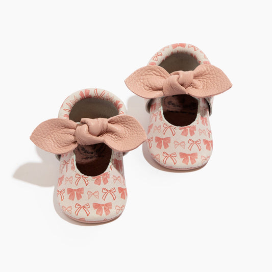 Ballerina Knotted Bow Baby Shoe Knotted Bow Mocc Soft Sole 