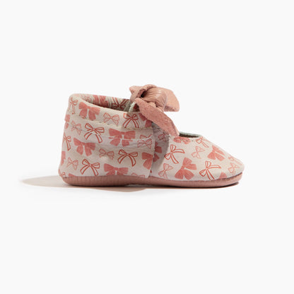 Ballerina Knotted Bow Baby Shoe Knotted Bow Mocc Soft Sole 