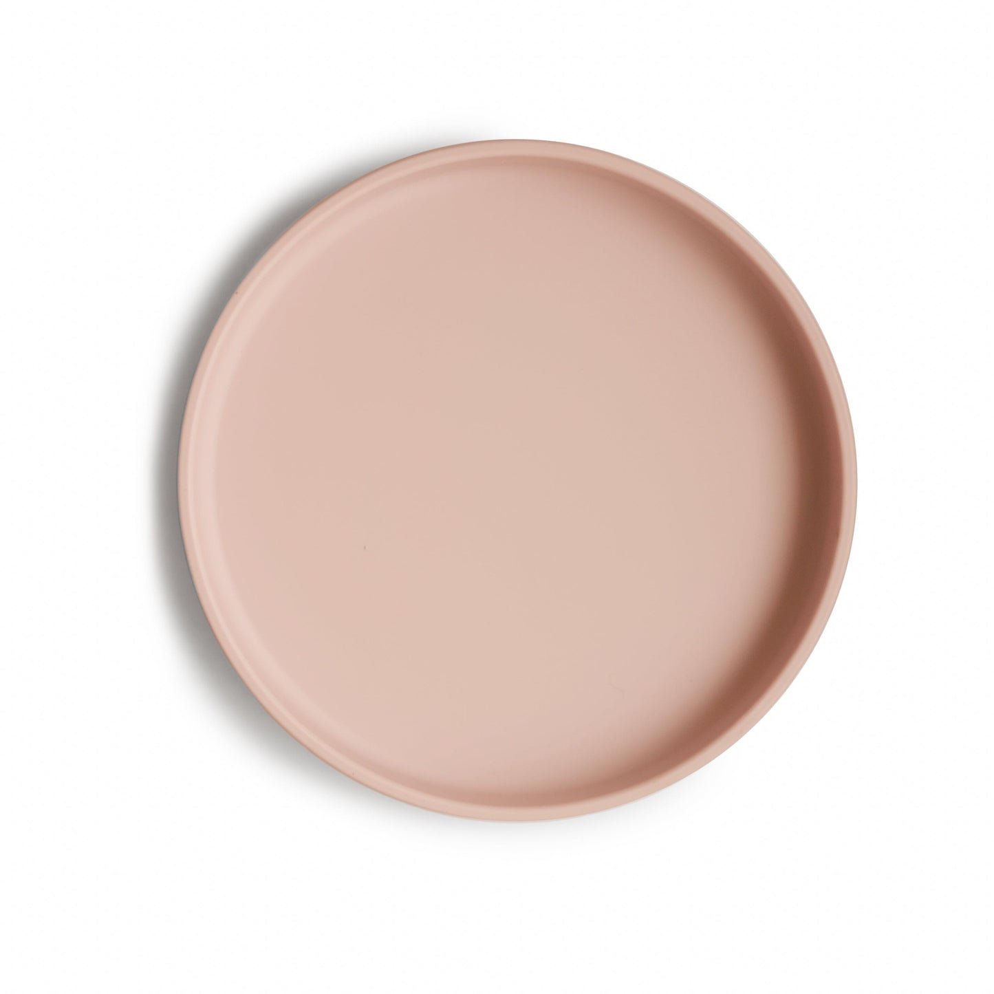 Classic Silicone Suction Plate silicone tableware Mushie Blush 