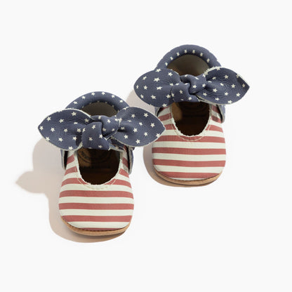 Born in the USA Knotted Bow Mocc Knotted Bow Mocc Soft Sole 