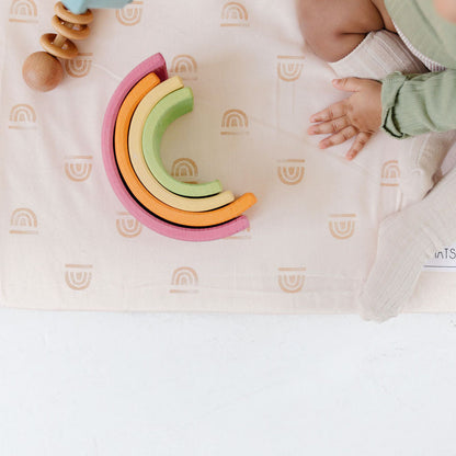 Rainbow Peach Organic Cotton Mat